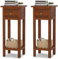 Narrow End Table Set of 2 with Drawer X4850