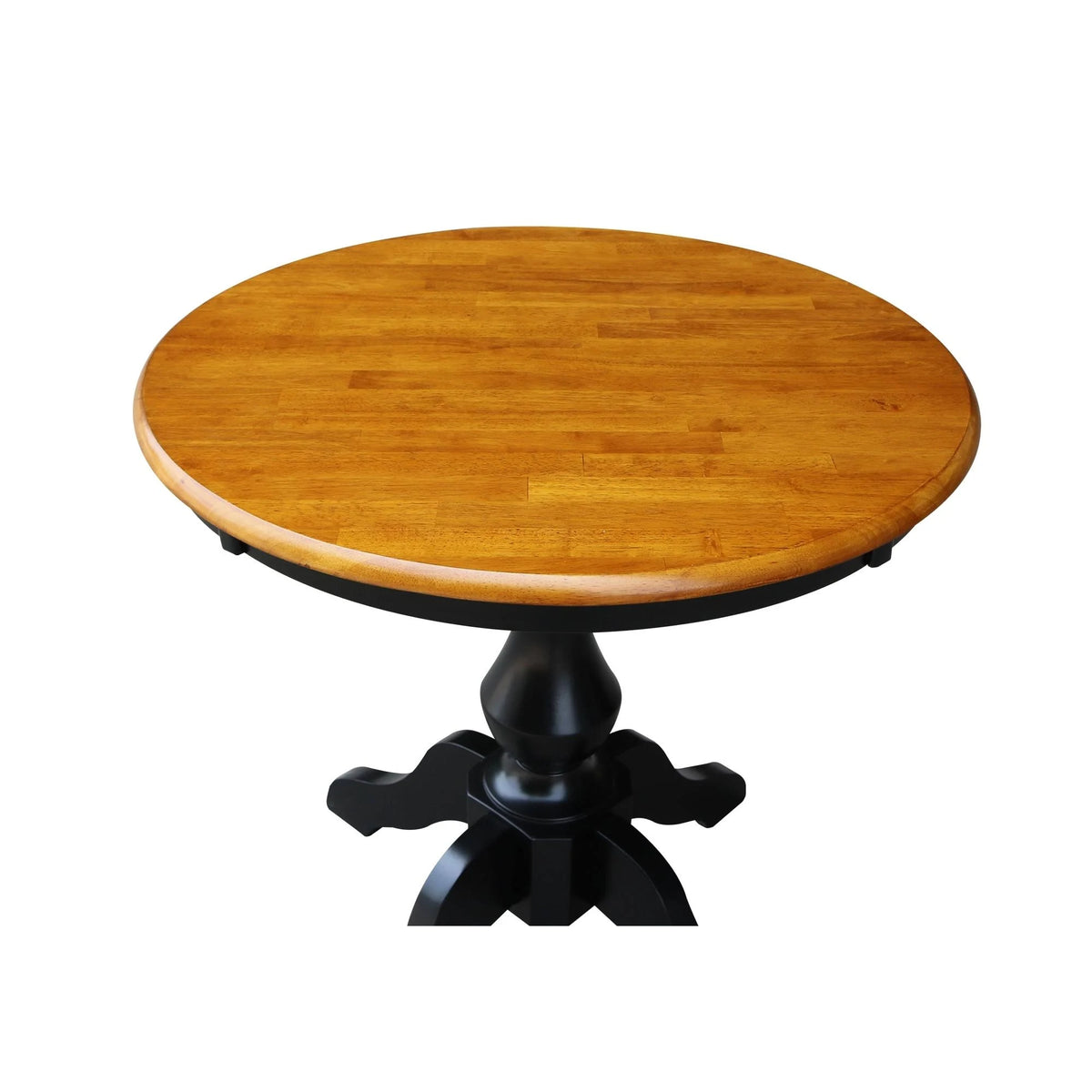 Black/Cherry Round Top Pedestal Table L535
