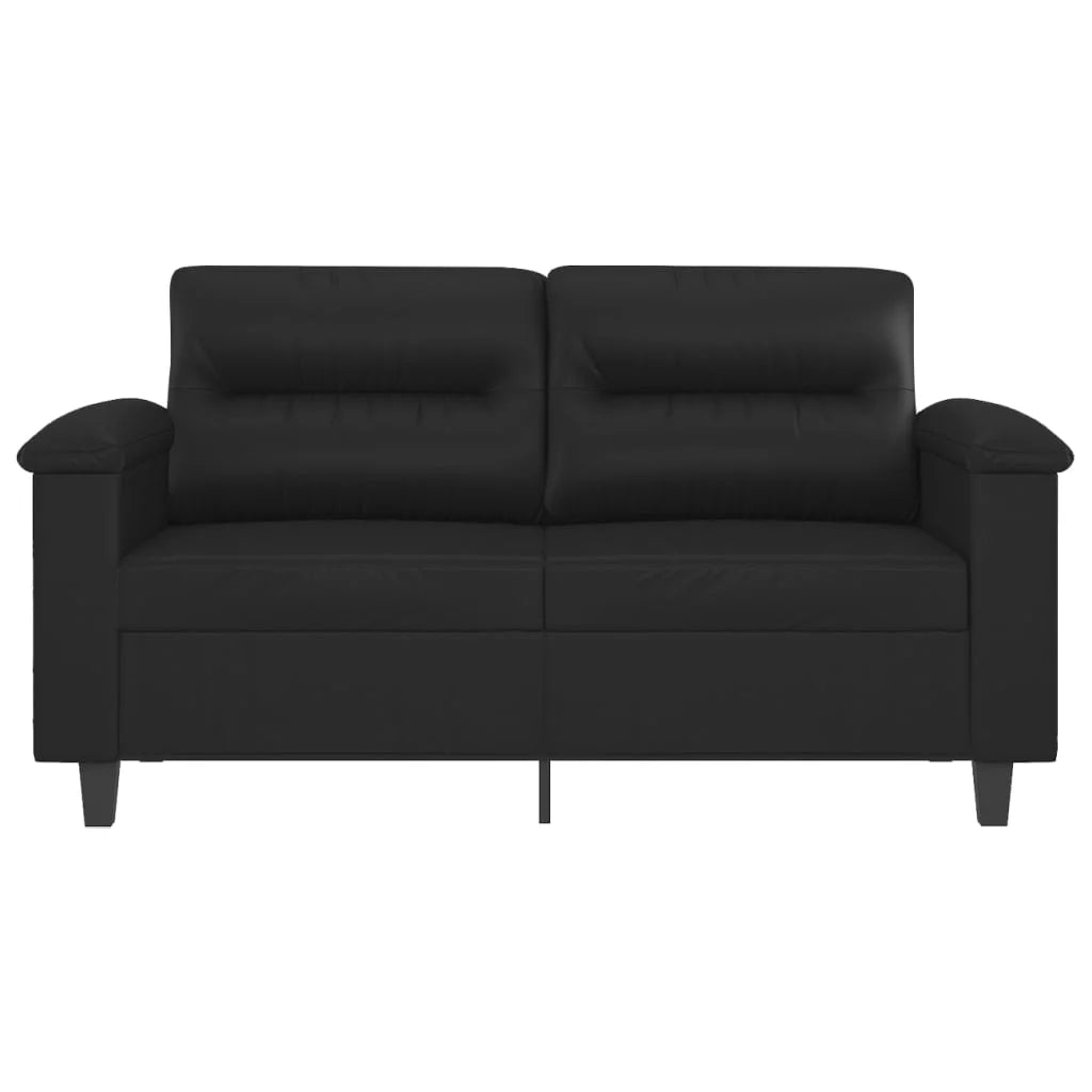 Black Faux Leather 2-Seater Sofa S5271