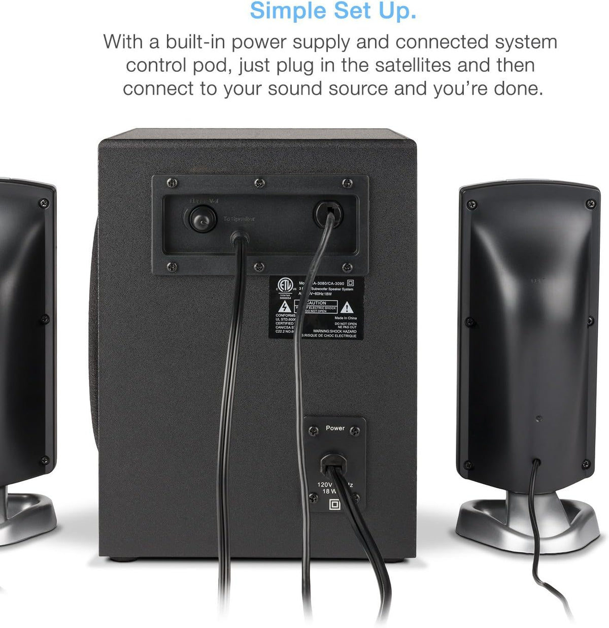 2.1 Subwoofer Speaker System Green Pack of 2 R2606