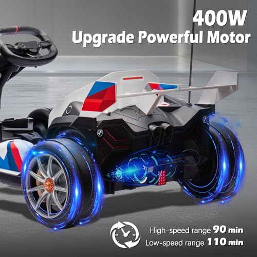 White Electric Drift Go Kart with 600W Motor S9185