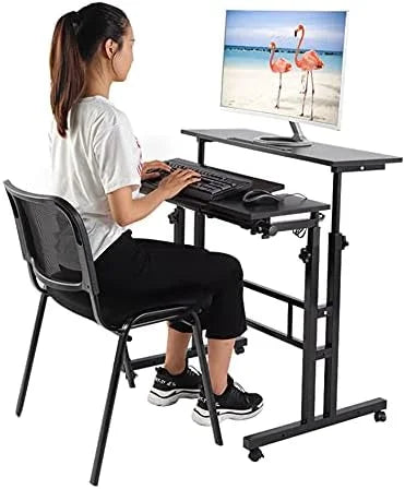 Standing Desk Rolling Height Adjustable Workstation Y4607