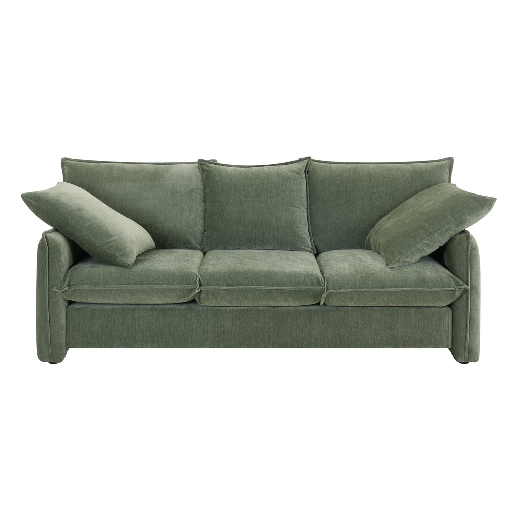 Mid-century 3 Seater Green Sofa K87166