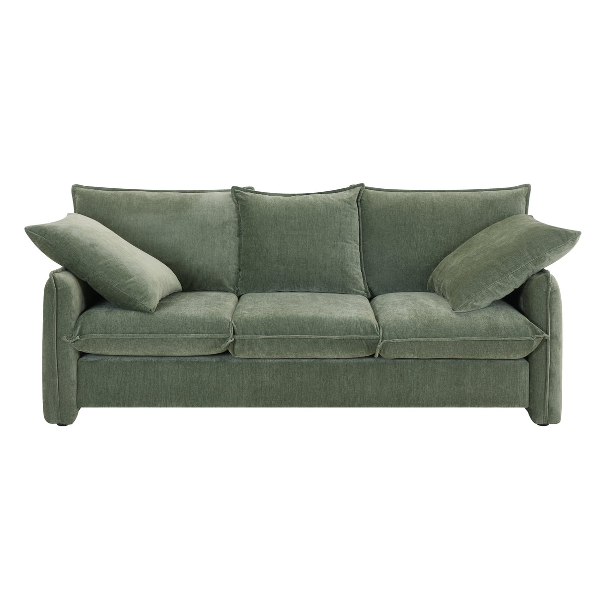 Mid-century 3 Seater Green Sofa K87166