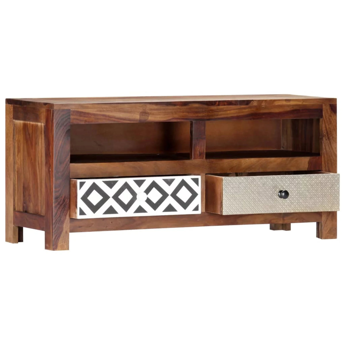 Sheesham Wood TV Cabinet with 2 Drawers B285894