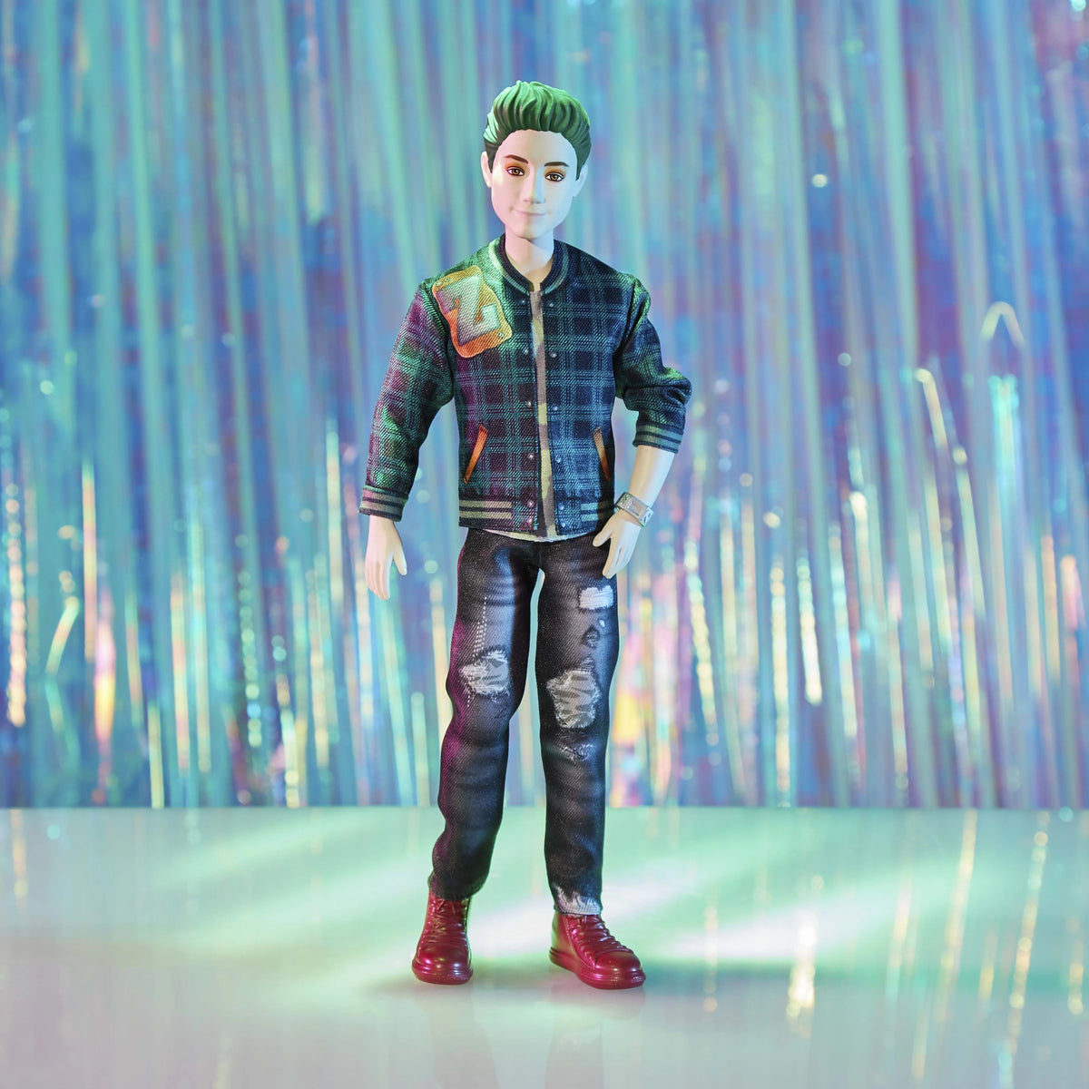 Zed Fashion Doll with Green Hair, Outfit, and Accessory B237