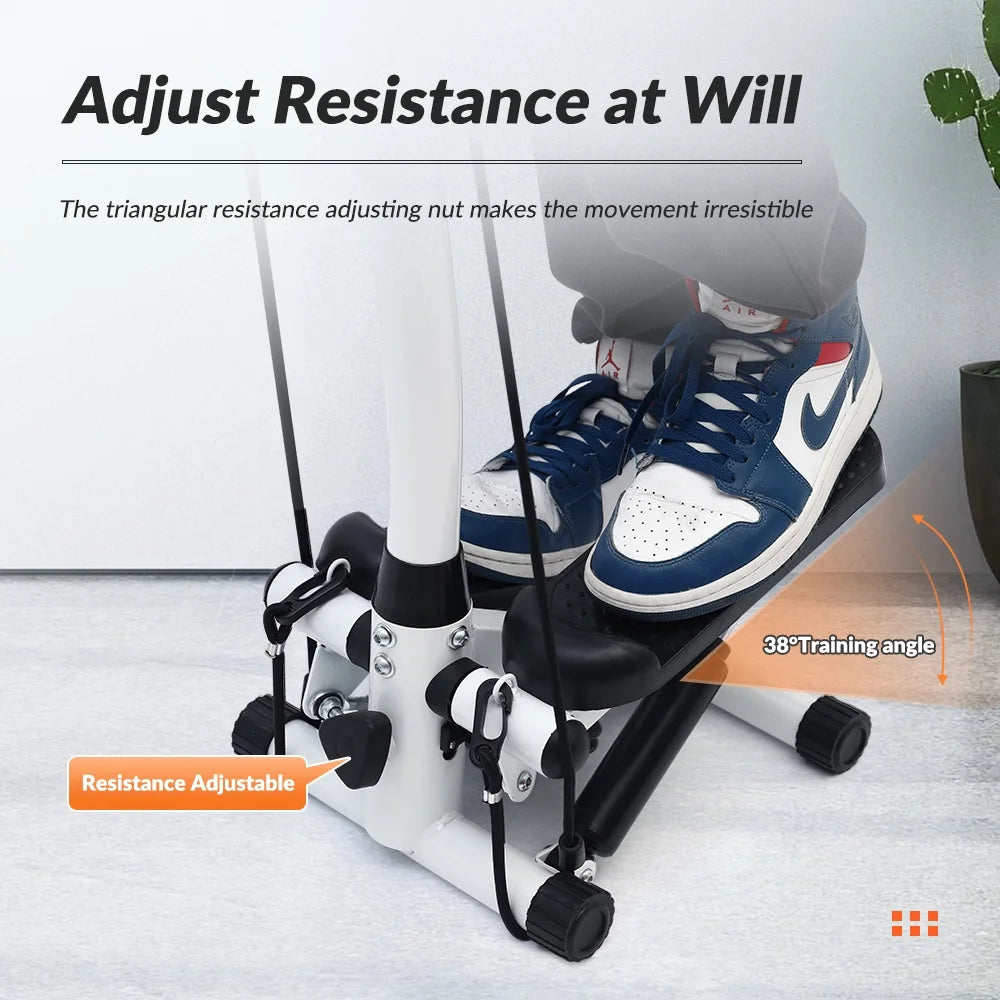 Mini Stair Stepper with Resistance Bands and Handlebar X865