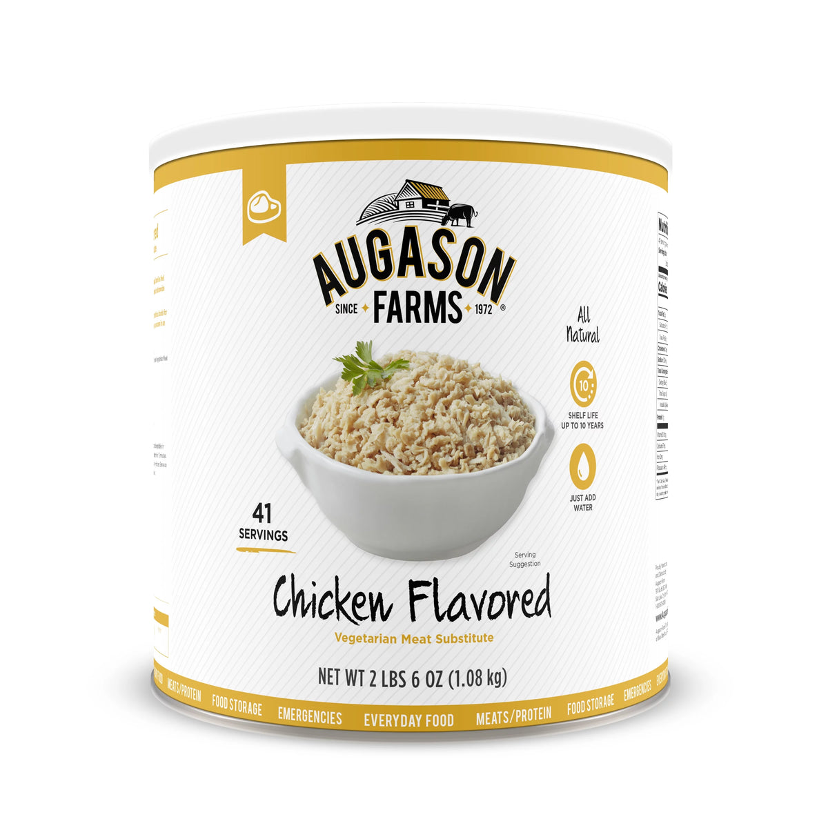 Chicken Flavored Vegetarian Meat Substitute 2 lb 6 oz Can M9242