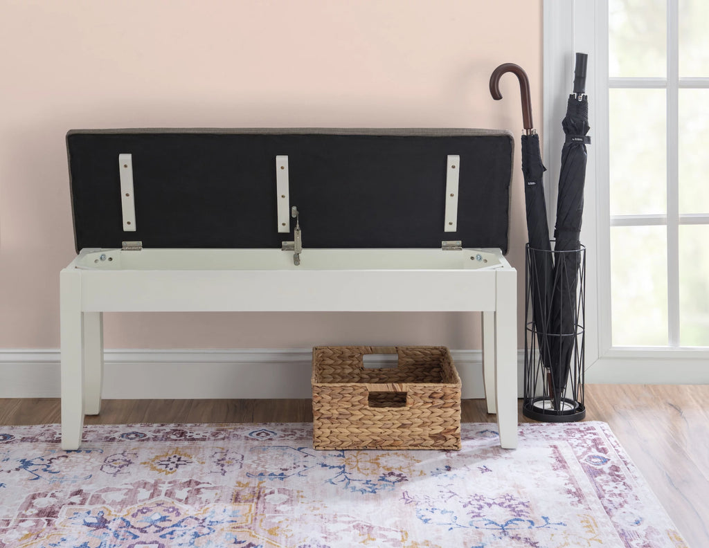 Farmhouse Storage Dining Bench V1159