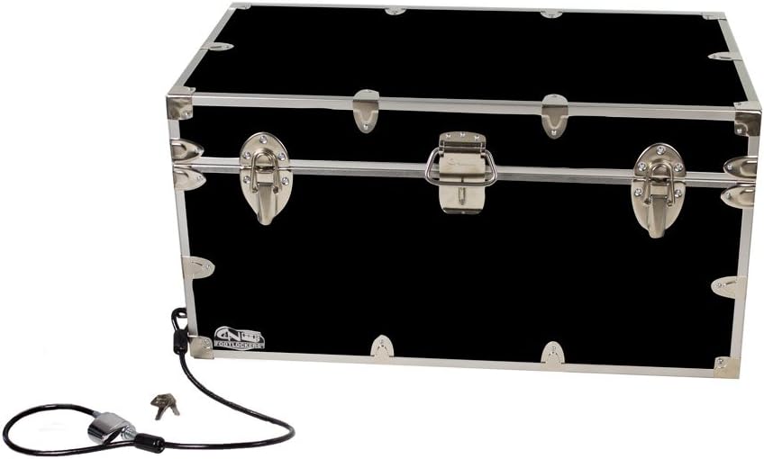 Large Storage Chest with Anchoring Cable Lock - 32 x 18 x 16.5 Inches Y2499