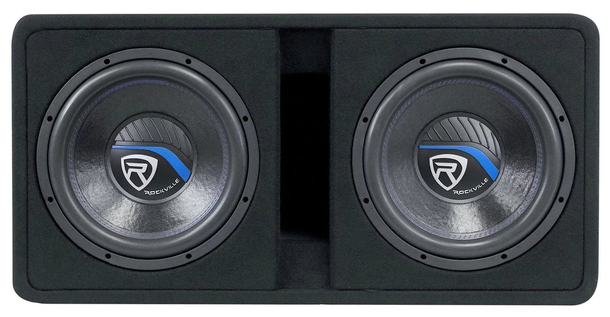 Dual 12" 2800w Car Subwoofers with Vented Sub Box and Amp P17066
