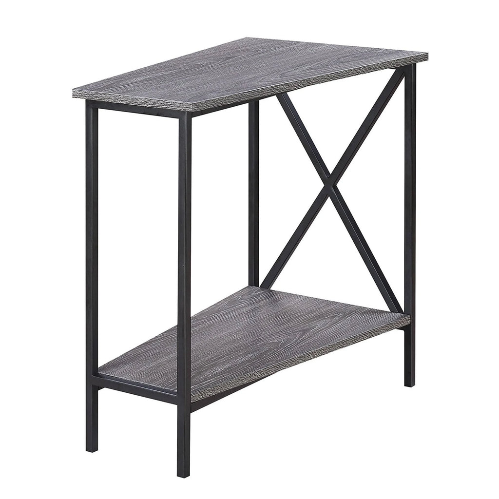 White Wedge End Table W92518
