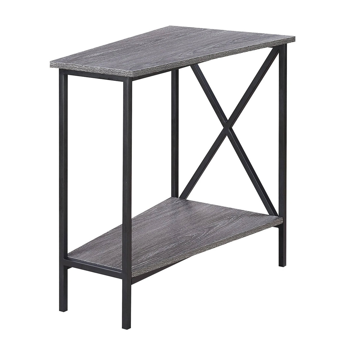 White Wedge End Table W92518