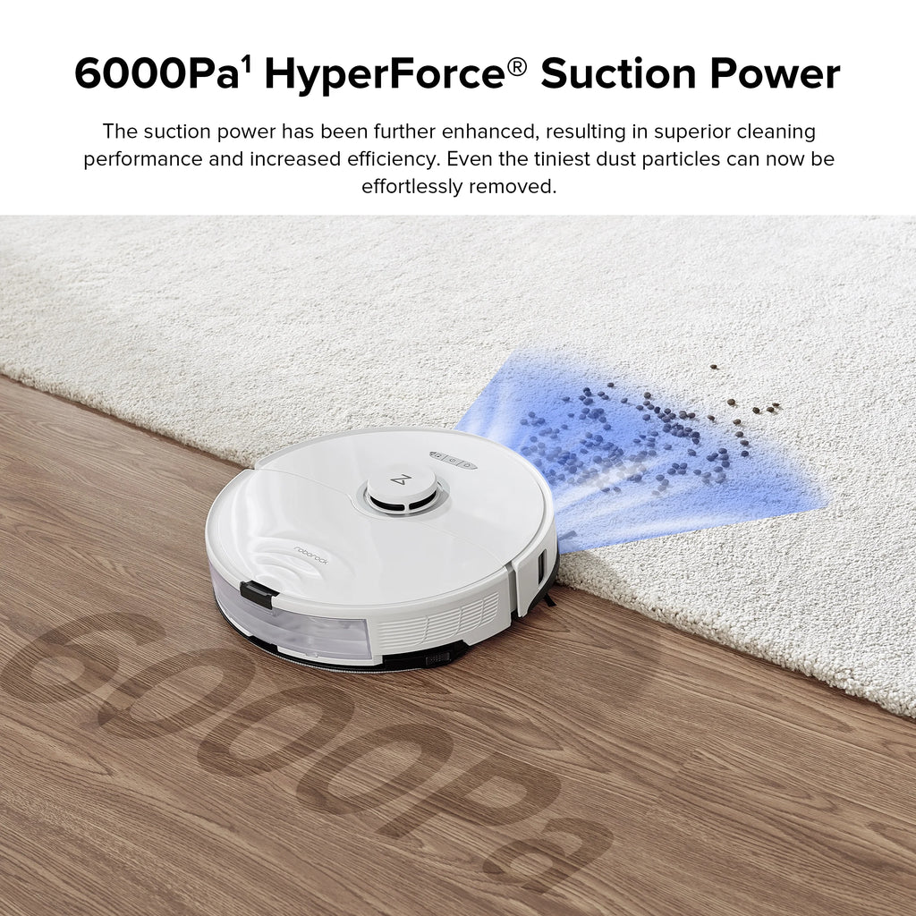 Robot Vacuum Cleaner and Sonic Mopping with DuoRoller Brush, 6000 Pa C67604