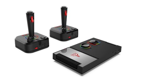 Retro Video Game Console with 200+ Games, Wireless Joysticks, RGB LED Lights R50407