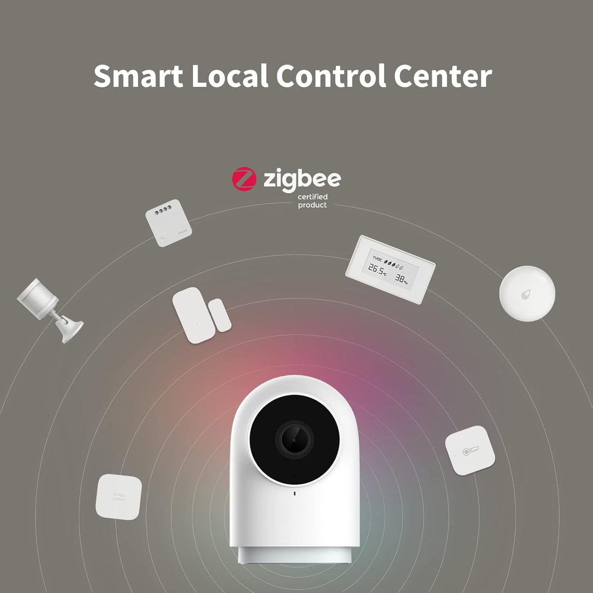 1080p HD Indoor Security Camera Hub with Night Vision, Two-Way Audio, Zigbee Hub, Pack of 2 C3945