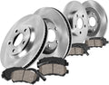 330mm Front + 325mm Rear 5 Lug Rotors + Ceramic Brake Pads + Sensors D857832