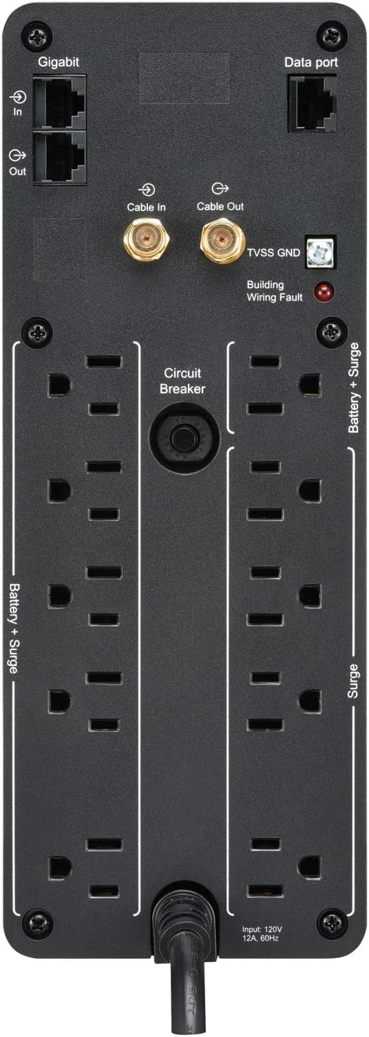 1000VA Sine Wave UPS Battery Backup with AVR O2038
