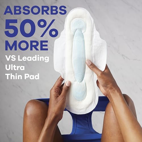 33 Count Overnight Unscented Maxi Pads with Wings B280801