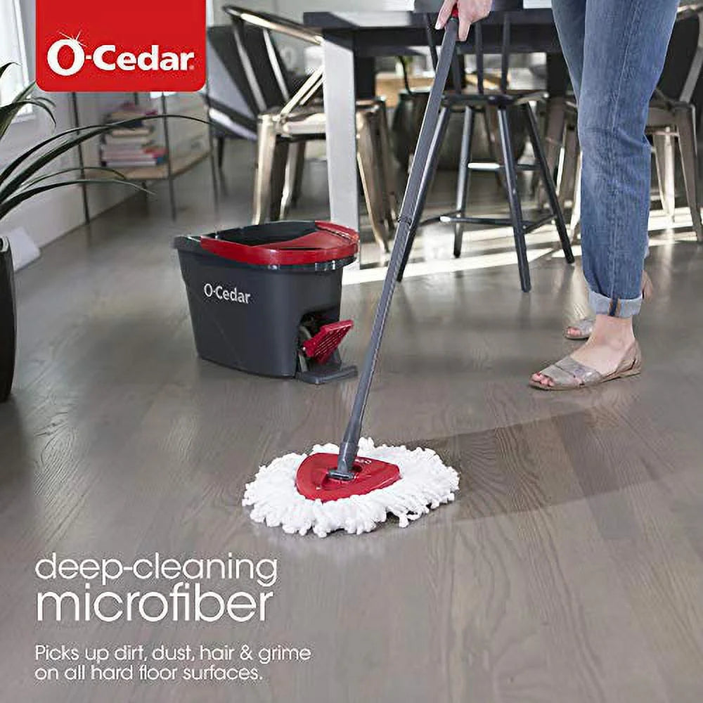 Microfiber Spin Mop Bucket Floor Cleaning System J861