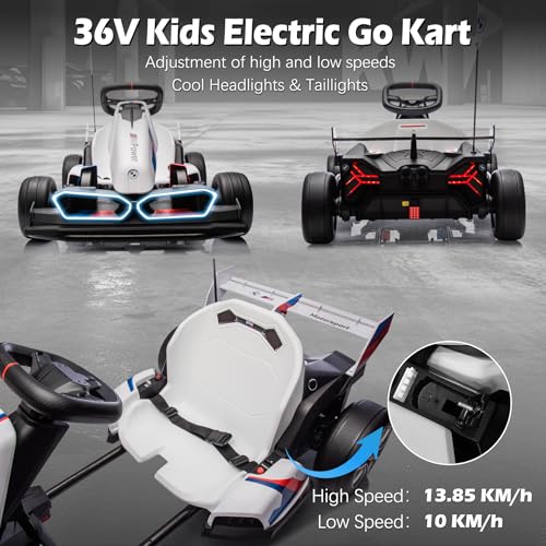 White Electric Drift Go Kart with 600W Motor S9185