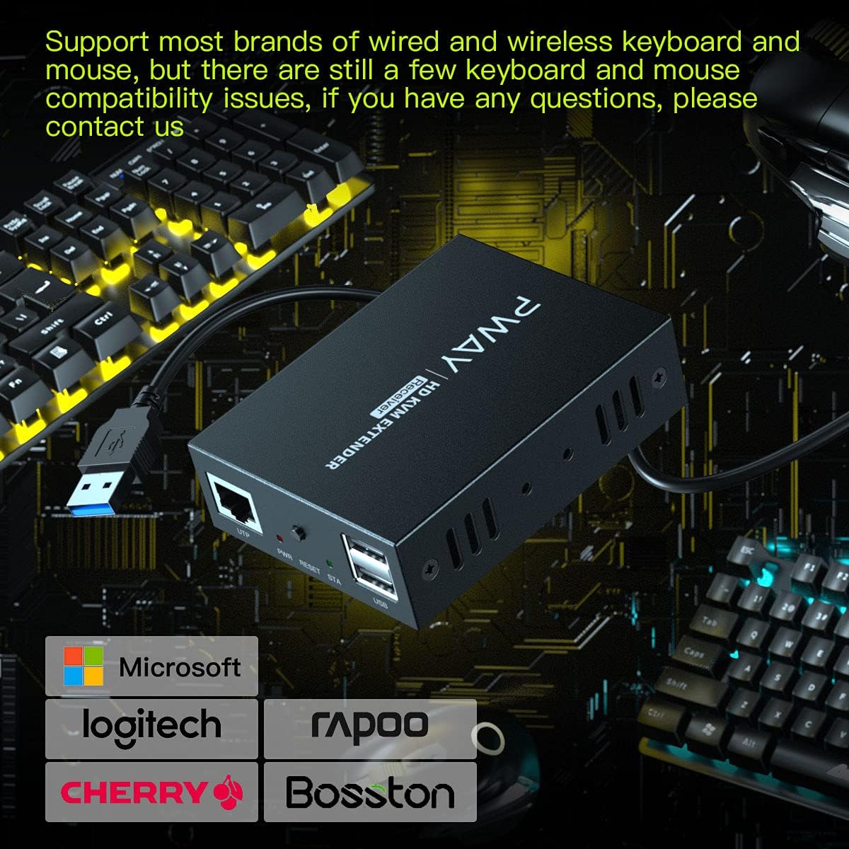 HDMI KVM USB Extender 492ft/150m over Cat5e/6/7 1080P K605
