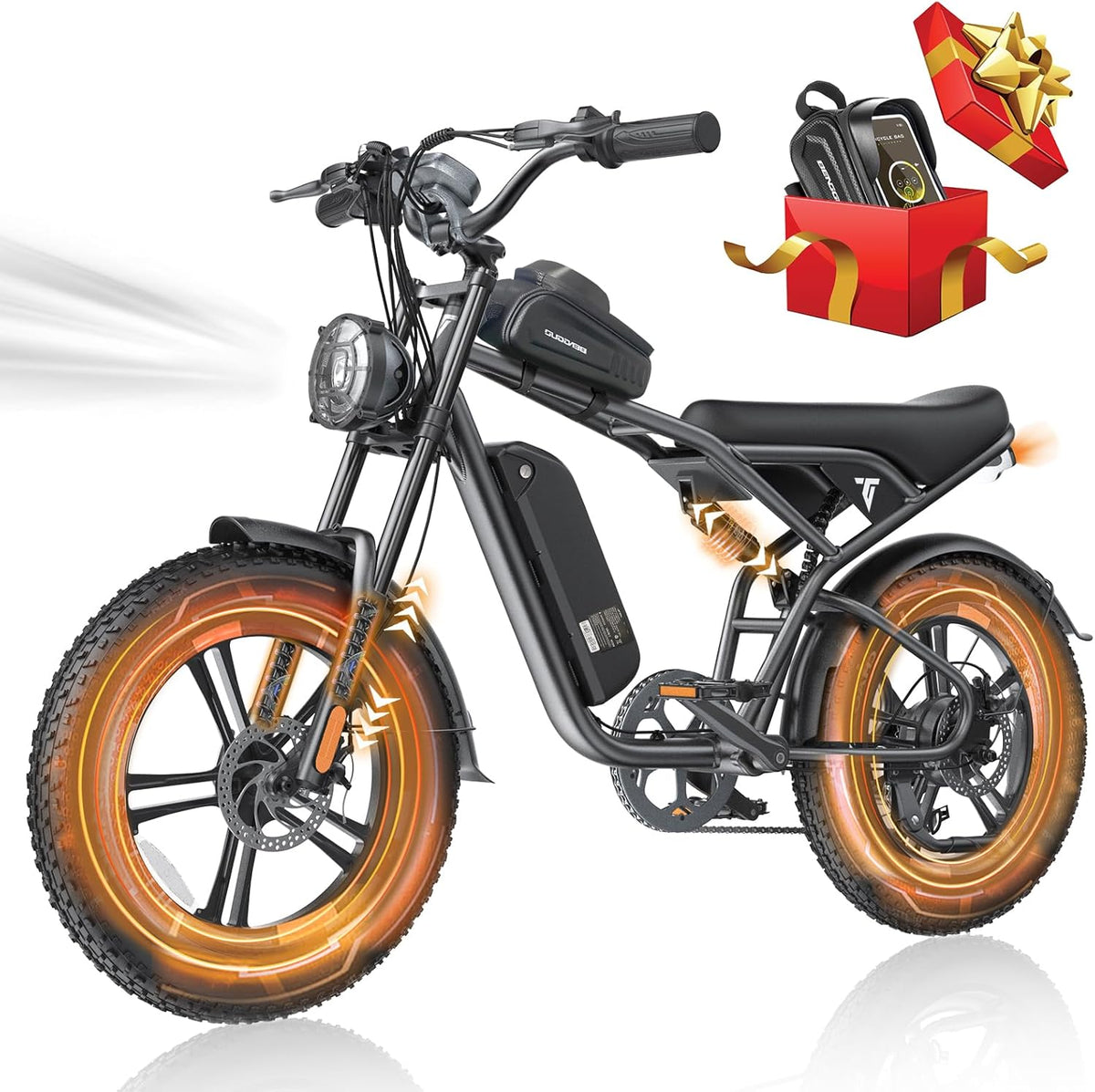 20'' Fat Tire Electric Bike with 1500W Peak Motor and 48V15.6Ah Removable Battery B658591