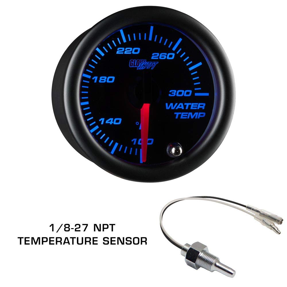 Black 7 Color 100 PSI Oil Pressure, Water Temperature & Volt Gauges with Triple Pillar Pod D233