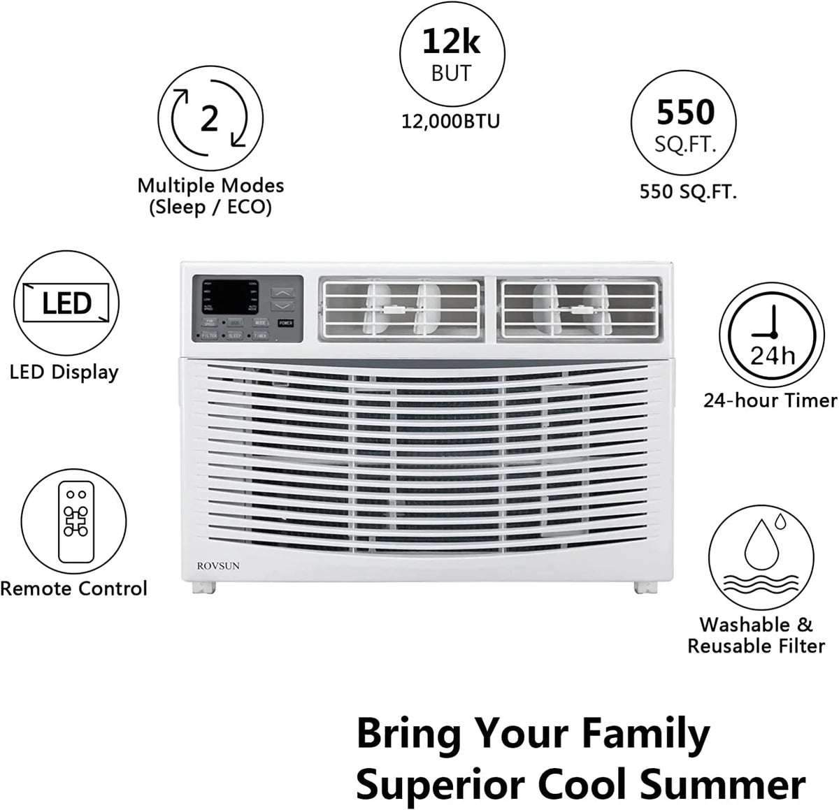 5000 BTU White Window Air Conditioner K7232