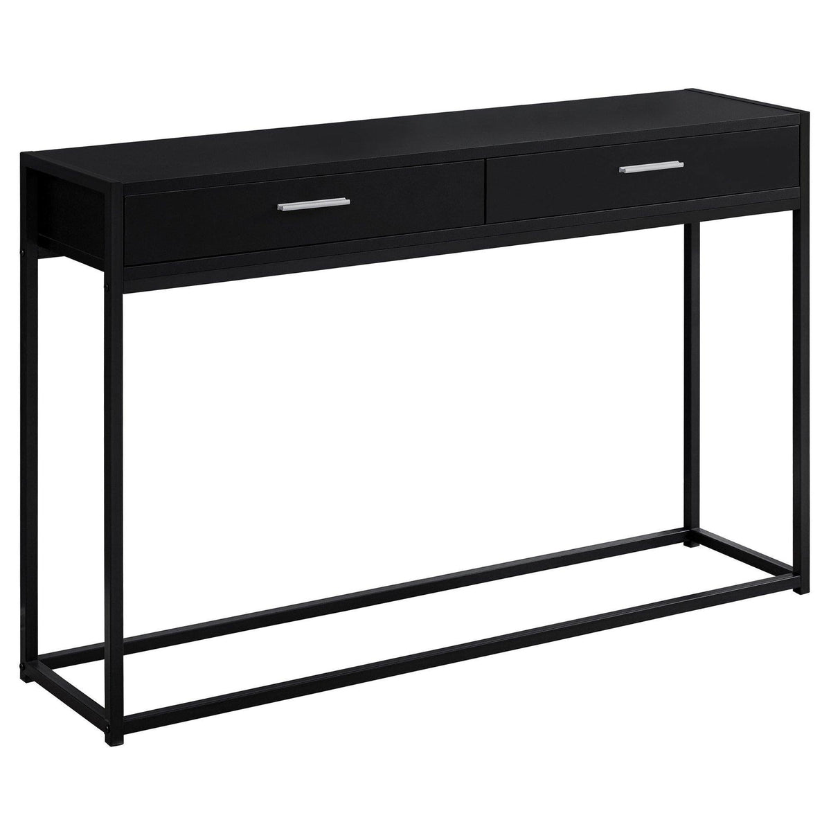 Grey Finish and Black Metal Accent Table Z562350