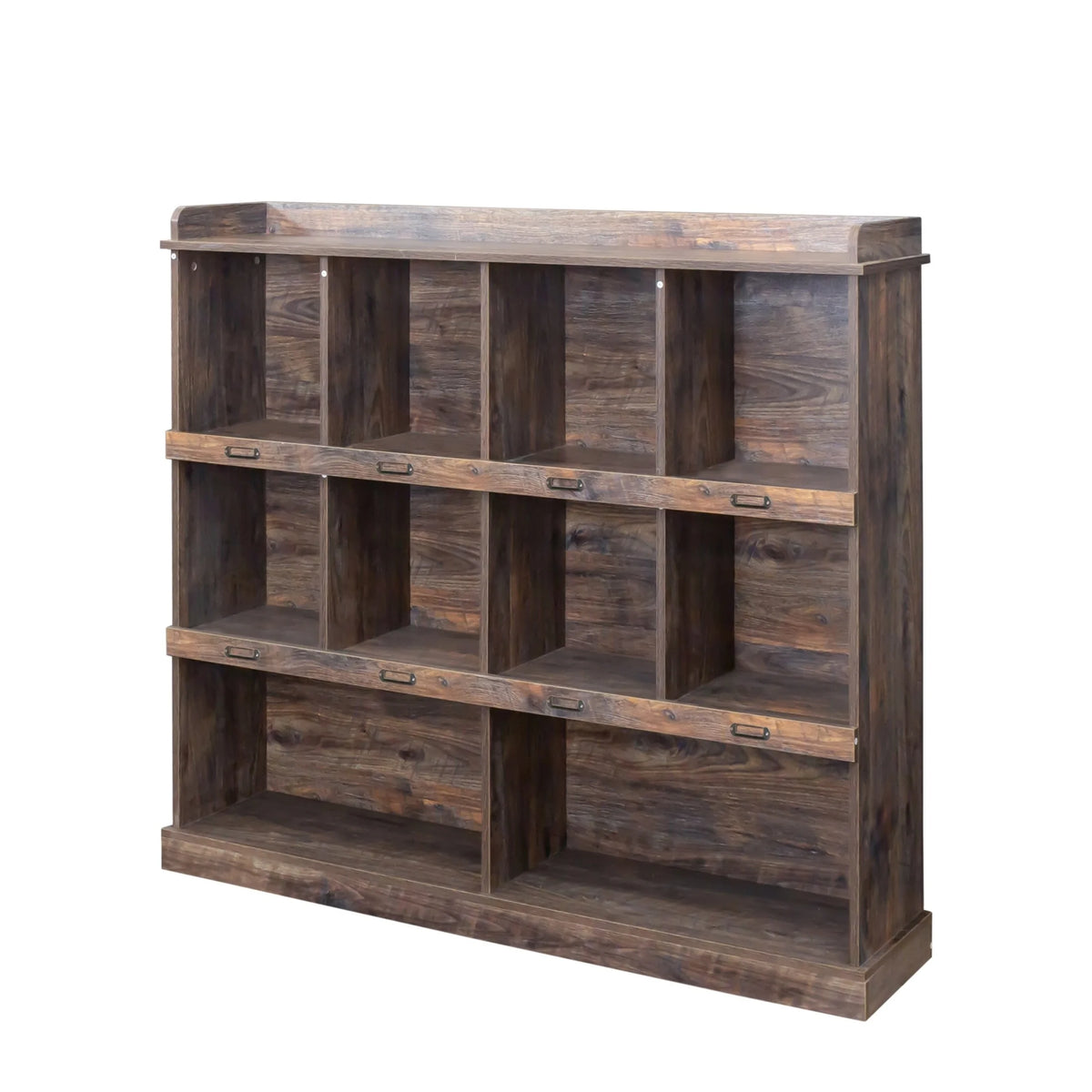 10-shelf Brown Bookcase D164005
