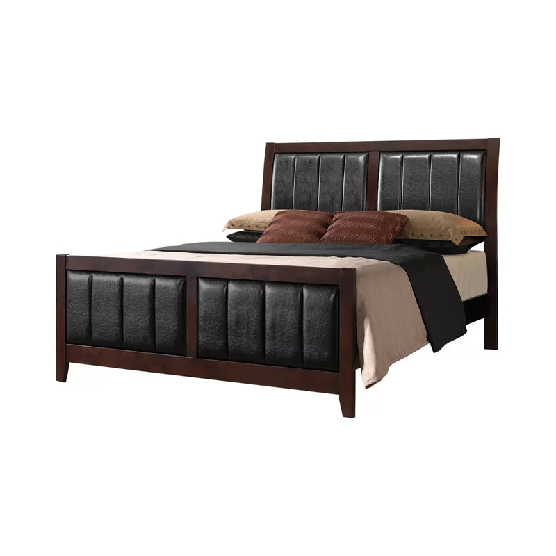Cappuccino Bedroom Set with Upholstered Headboard B7436