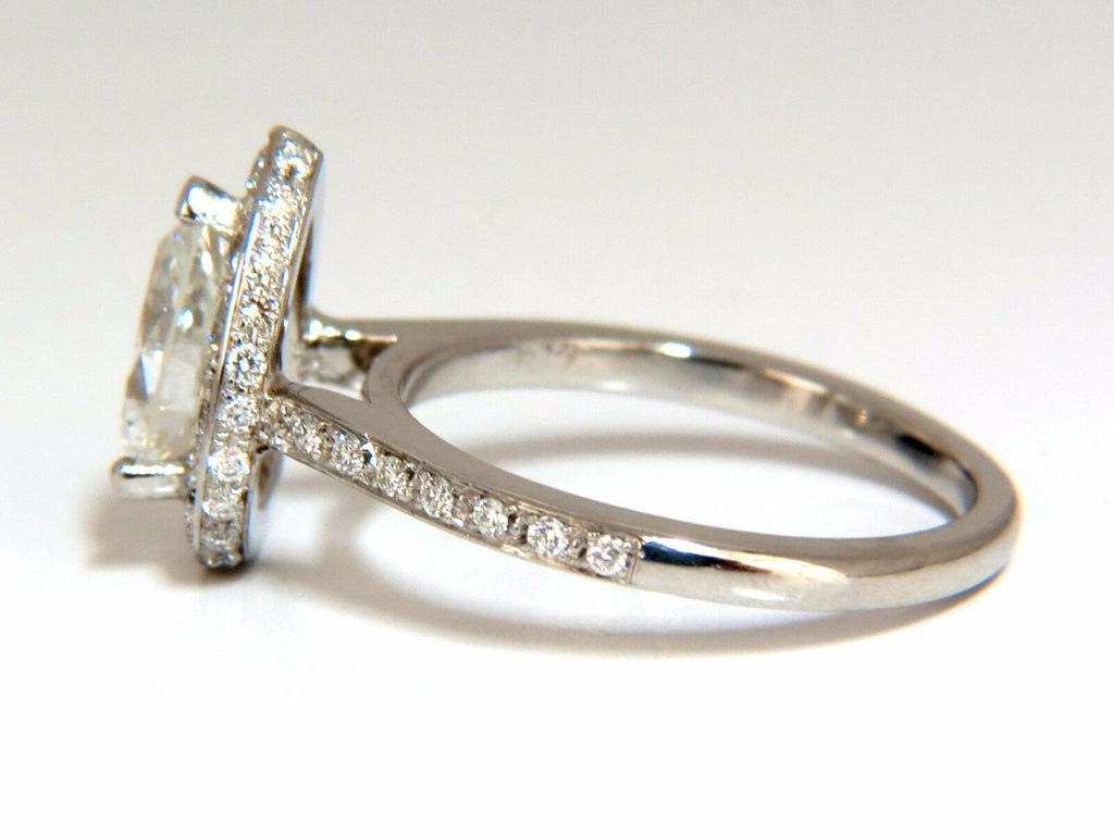 1.15ct Pear Shape Diamond Ring with 1.00ct Round Accents Platinum W515