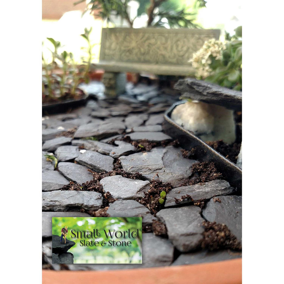 Natural Slate Stone 1/2 to 1 inch Stones F201695