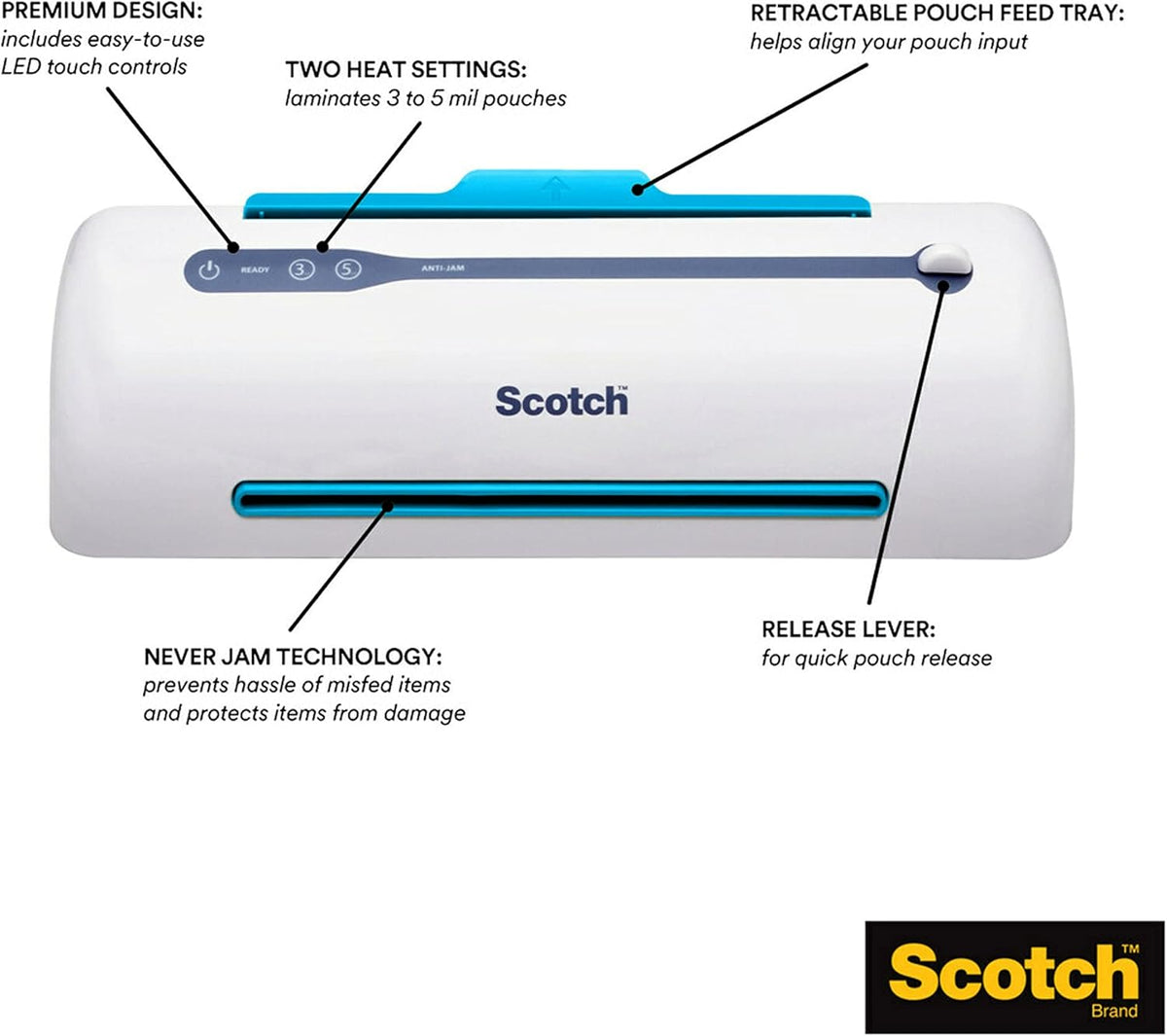 Thermal Laminator with 100 Thermal Laminating Pouches F665