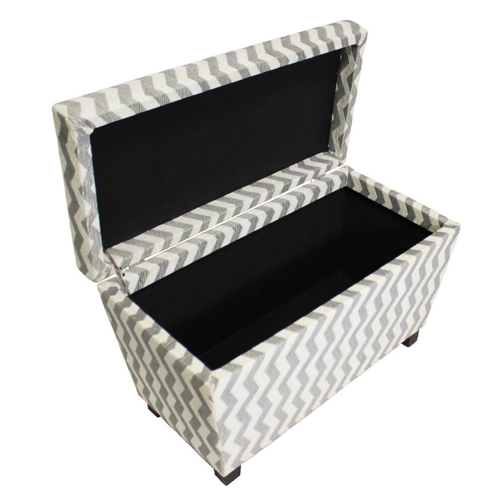 Chevron Fabric Storage Ottoman (Set of 2) Y358