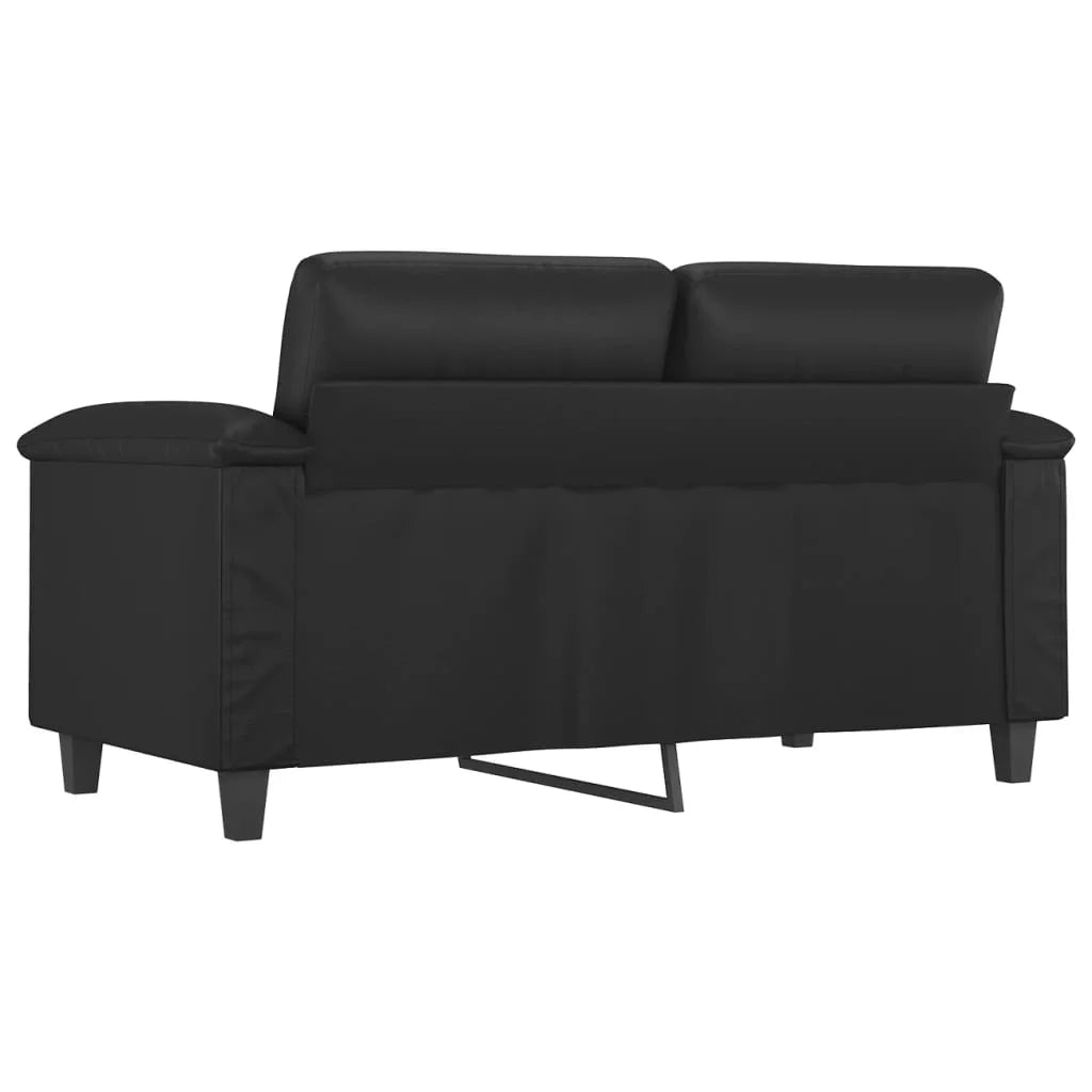 Black Faux Leather 2-Seater Sofa S5271