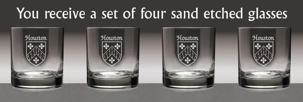 Set of 4 Etched Tumbler Glasses M6520