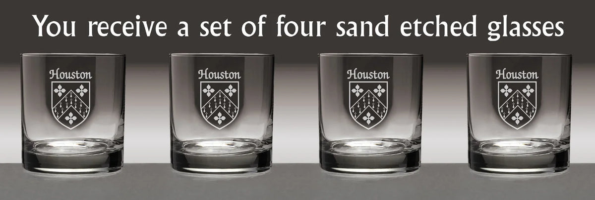 Set of 4 Etched Tumbler Glasses M6520