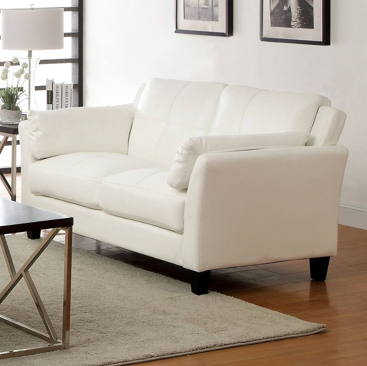 White Loveseat M5120