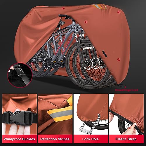 Bike Cover for 2 Bikes, Waterproof Heavy Duty 600D Bicycle Rack Cover A815