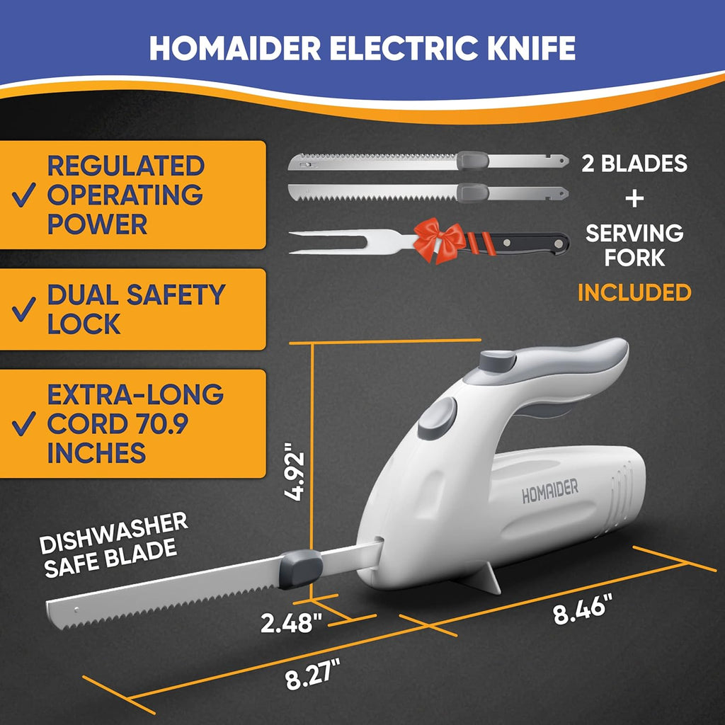 Electric Knife with Serving Fork and Carving Blades K27361
