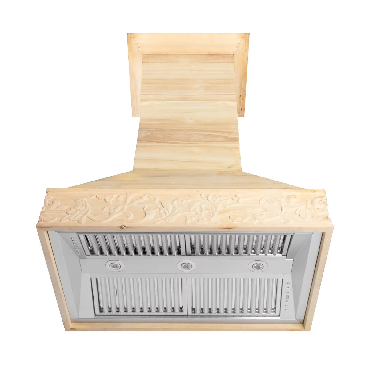 36 in. Unfinished Wooden Island Mount Range Hood V3439