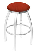 Swivel Extra Tall Bar Stool with Chrome Finish and Graph Poppy Seat Z3119