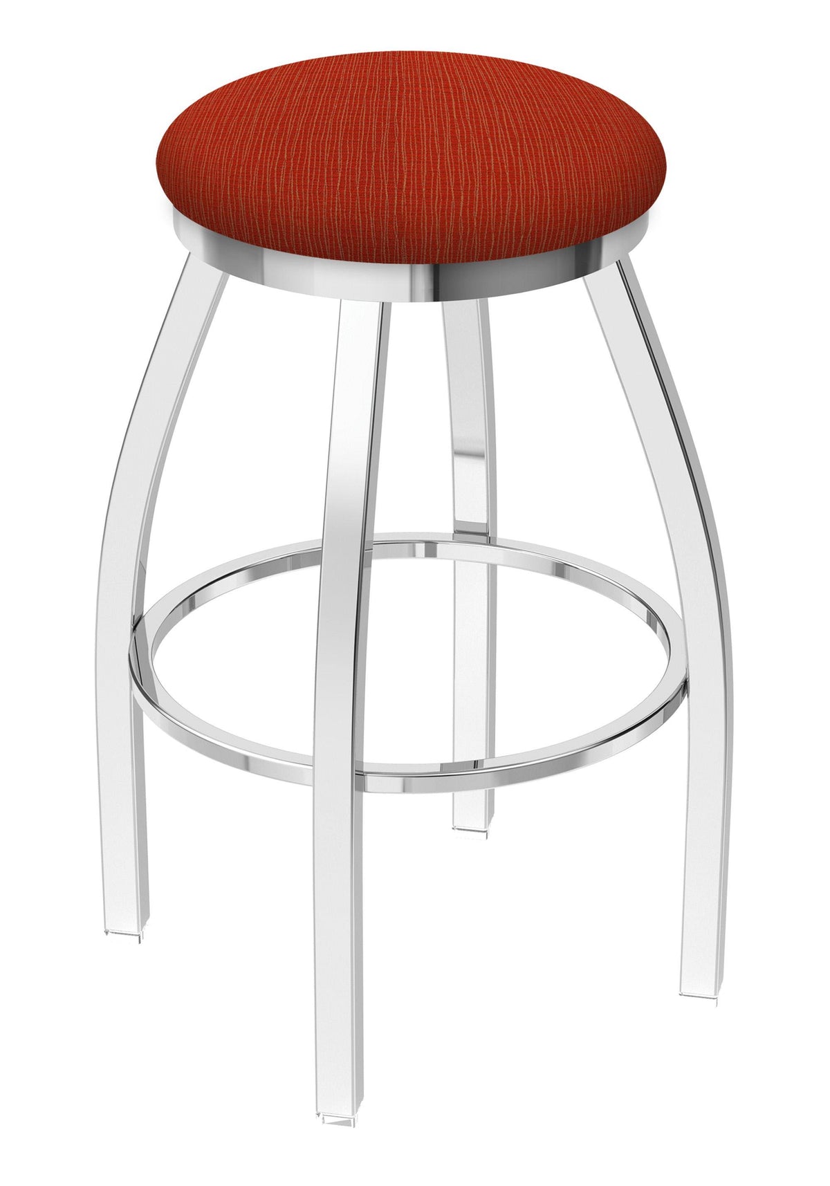 Swivel Extra Tall Bar Stool with Chrome Finish and Graph Poppy Seat Z3119