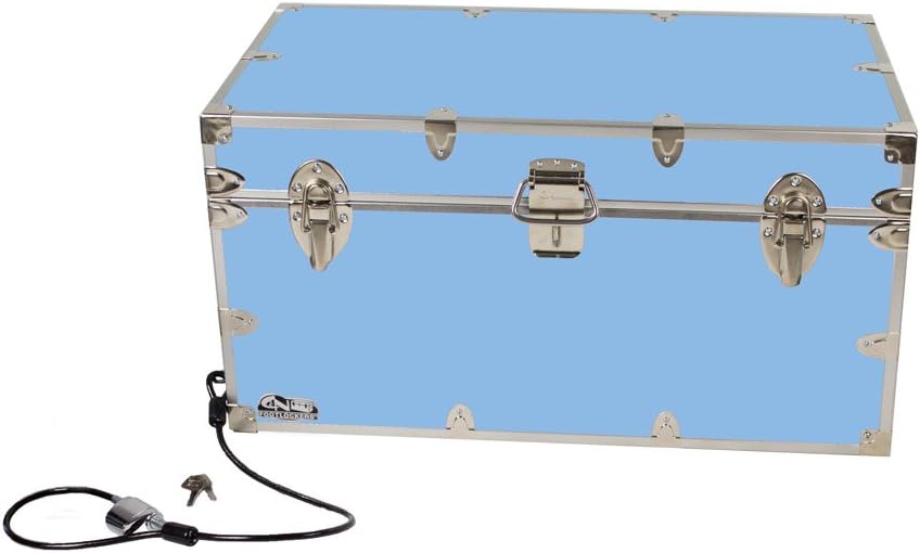 Large Storage Chest with Anchoring Cable Lock - 32 x 18 x 16.5 Inches Y2499