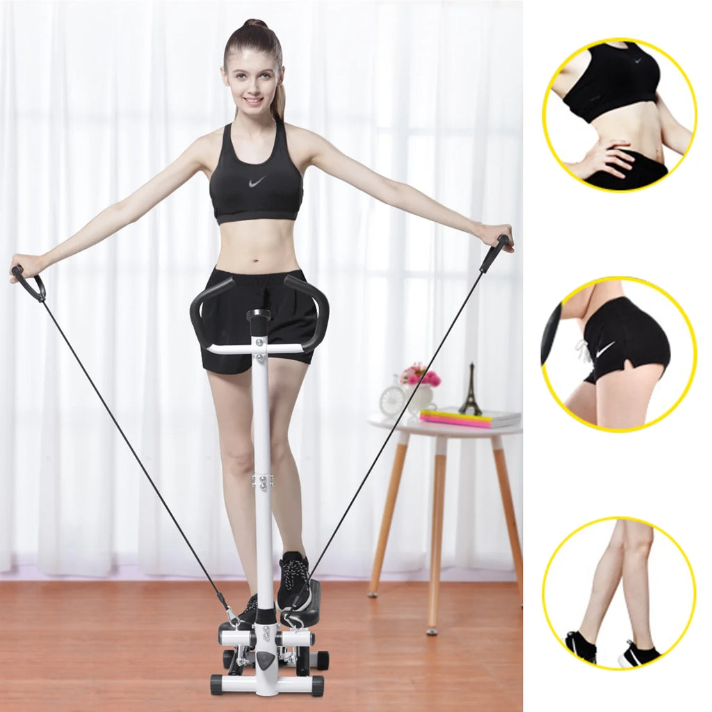 Mini Stair Stepper with Resistance Bands and Handlebar X865