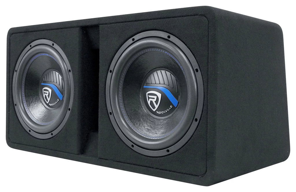 Dual 12" 2800w Car Subwoofers with Vented Sub Box and Amp P17066