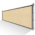 Beige Privacy Fence Screen Mesh with Reinforced Grommets L73595