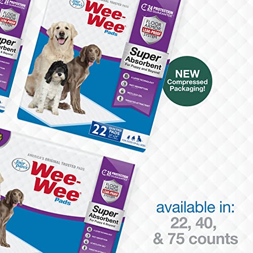 Super Absorbent Unscented Quilted Pee Pads, 24" x 24" (22 Count) Z640